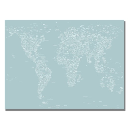 Michael Tompsett 'Font World Map V' Canvas Art,18x24